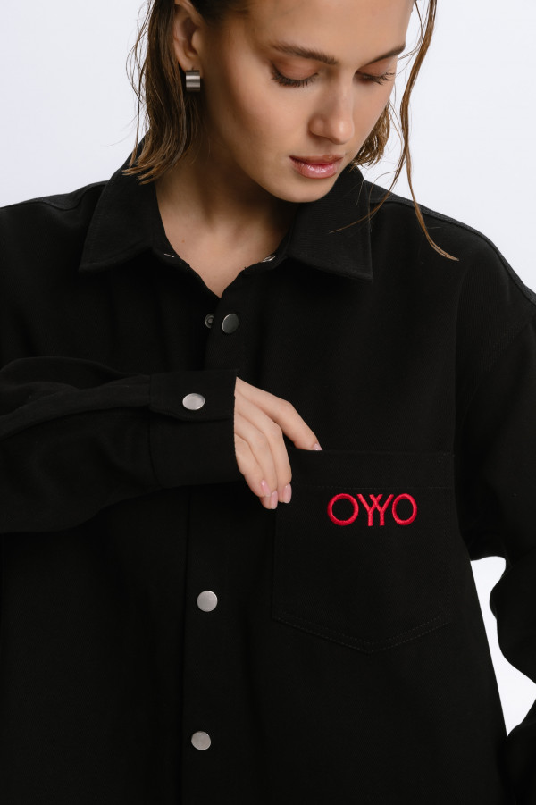 Рубашка OYYO «Тишина силы» База черный XS-S
