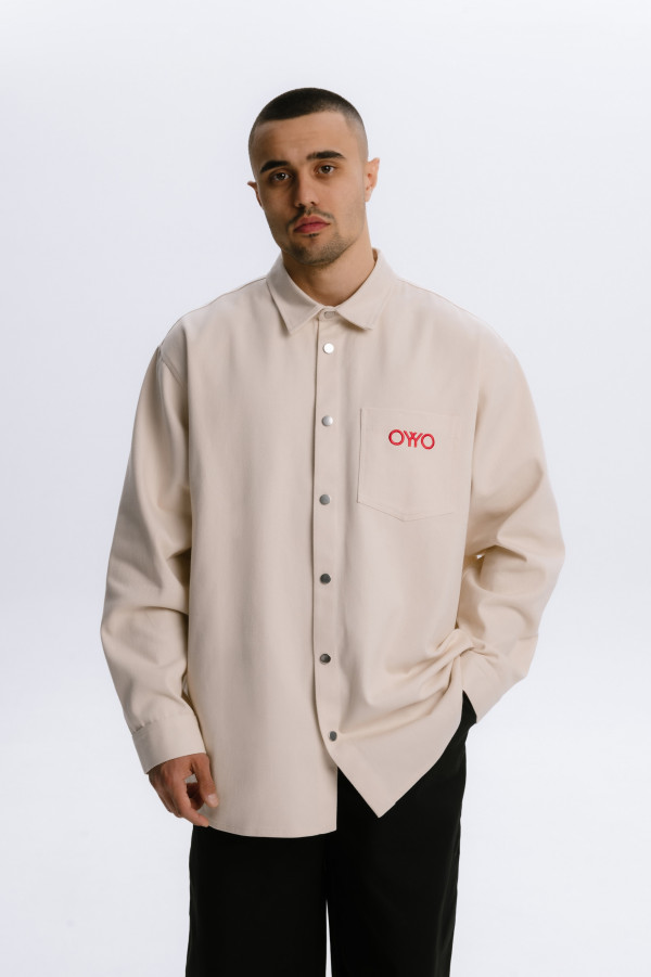 Рубашка OYYO «Тишина силы» капучино M-L