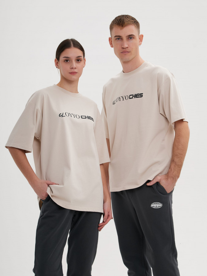 Футболка OYYO CLOTHES бежевая M