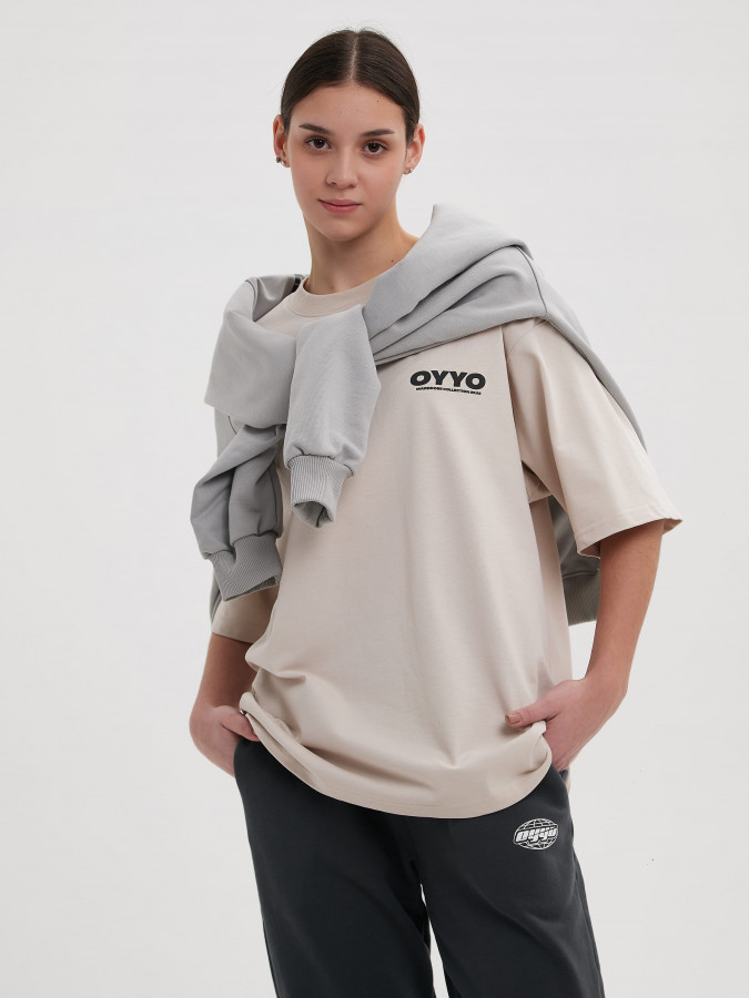 Футболка OYYO 2K25 бежевая S