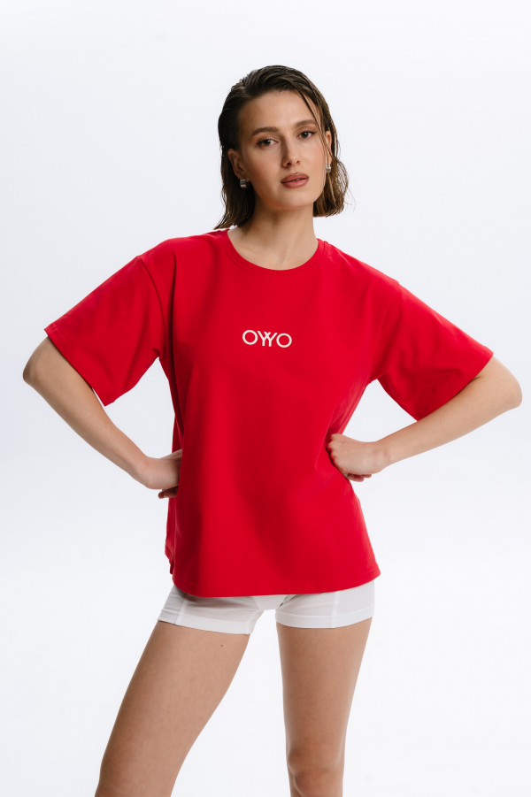 Футболка WITH LOVE  красная XS-S