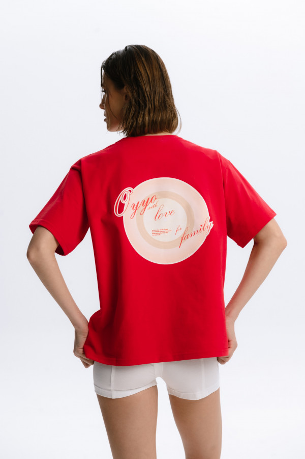 Футболка WITH LOVE  красная XS-S
