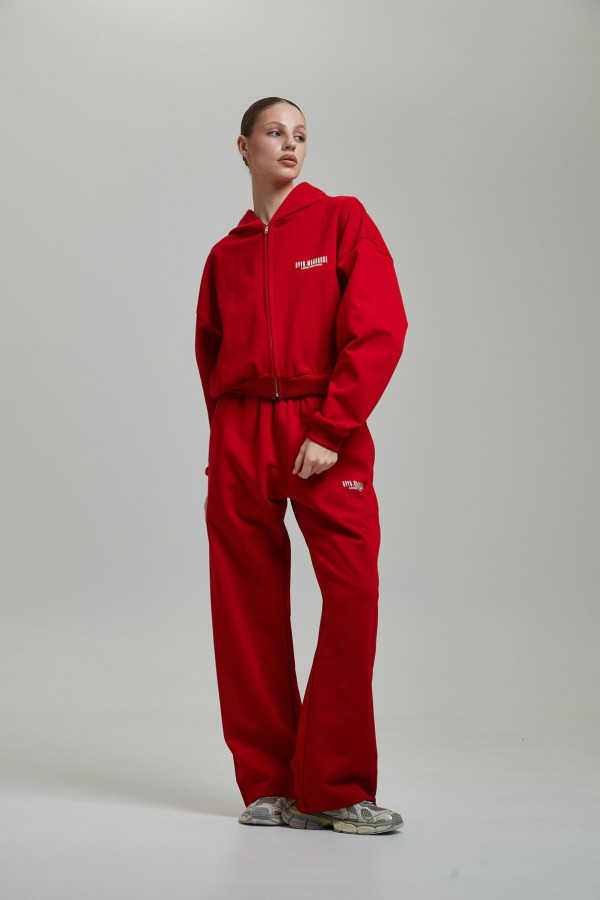 Зип худи кроп OYYO G EDITION красный (XS)